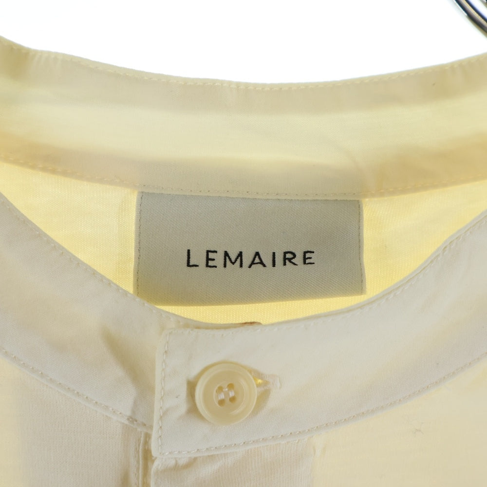 LEMAIRE(ルメール) Tシャツ生地 ヘンリーネック プルオーバーシャツ ホワイト M183 JE139 LI024