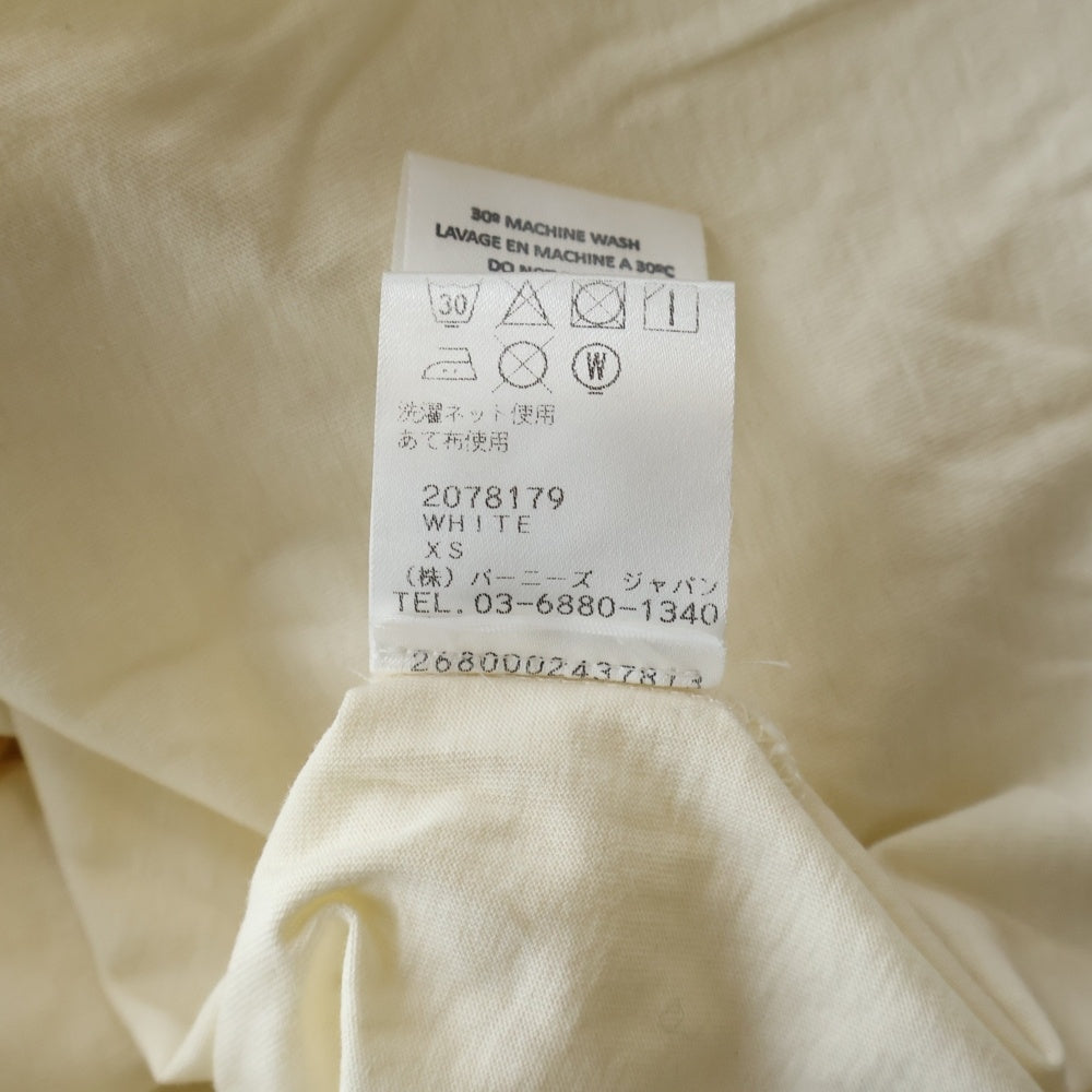 LEMAIRE(ルメール) Tシャツ生地 ヘンリーネック プルオーバーシャツ ホワイト M183 JE139 LI024