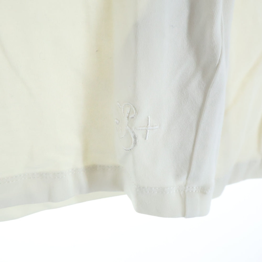 JIL SANDER +(ジルサンダープラス) 裾ワンポイント 長袖Tシャツ ストレッチカットソー ホワイト JPUS706514