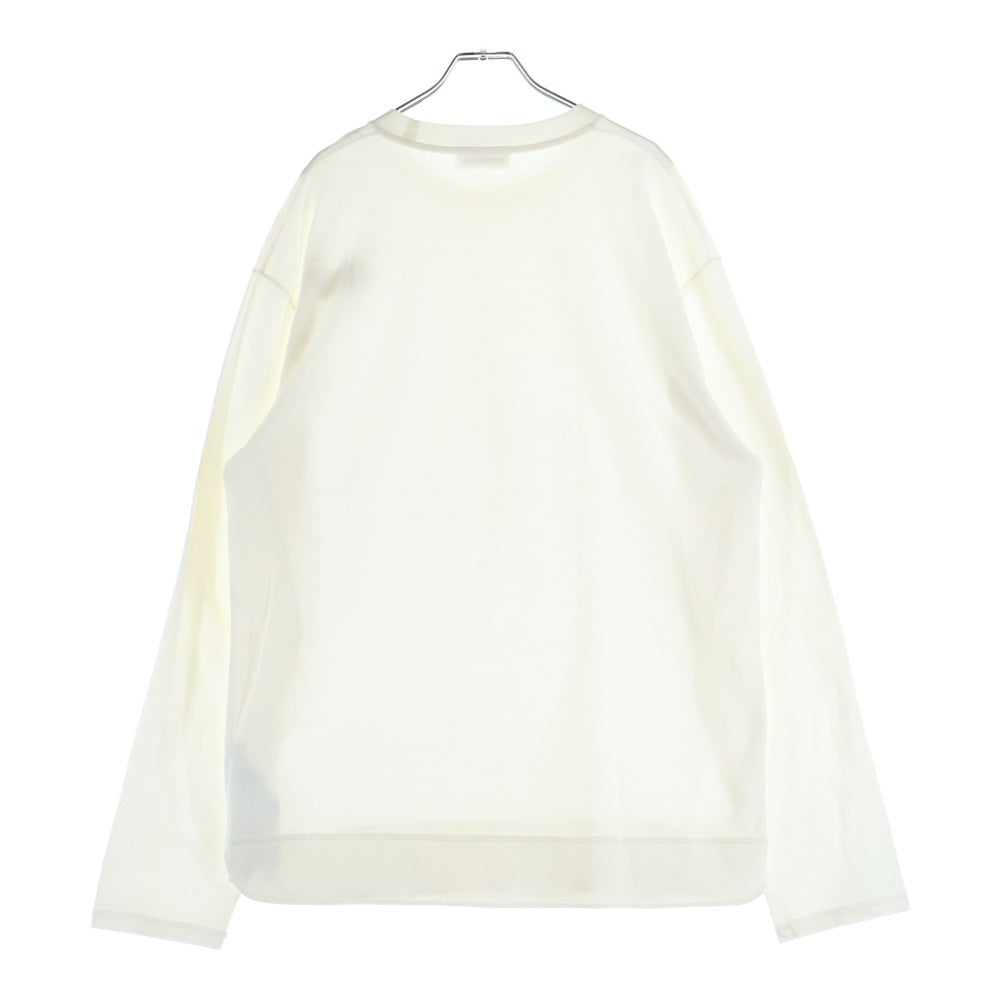 JIL SANDER +(ジルサンダープラス) ワンポイント 長袖Tシャツ ピケカットソー ホワイト JSMU707018