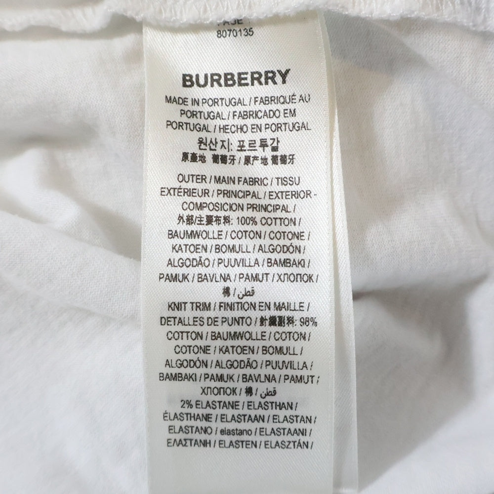 BURBERRY(バーバリー) ゴシックロゴ 半袖Tシャツ ホワイト 8070135