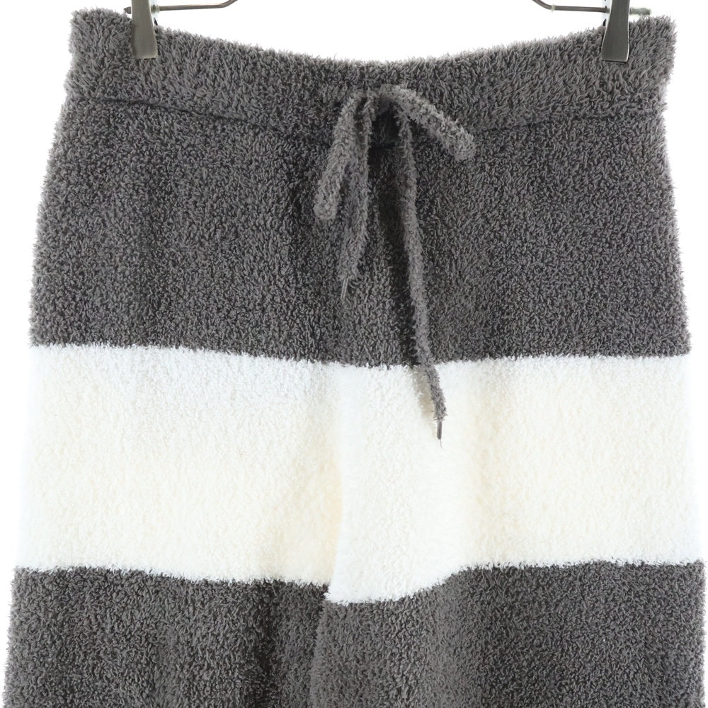 gelato pique HOMME(ジェラートピケオム) ボーダー パイルパンツ ホワイト/ブラウン PMNP225902