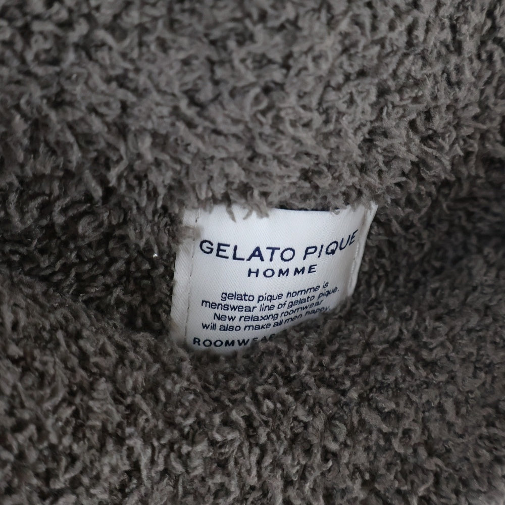 gelato pique HOMME(ジェラートピケオム) ボーダー パイルパンツ ホワイト/ブラウン PMNP225902