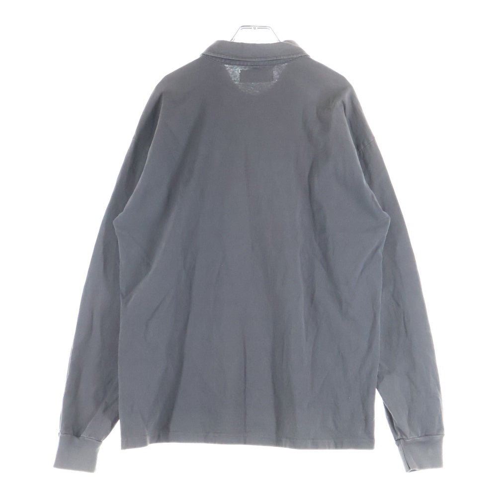 LES TIEN(レスティエン) Tシャツ生地 長袖ポロシャツ グレー