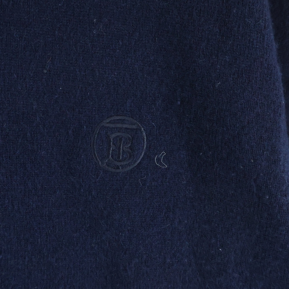 BURBERRY(バーバリー) ワンポイント カシミアニットセーター ネイビー 8018645
