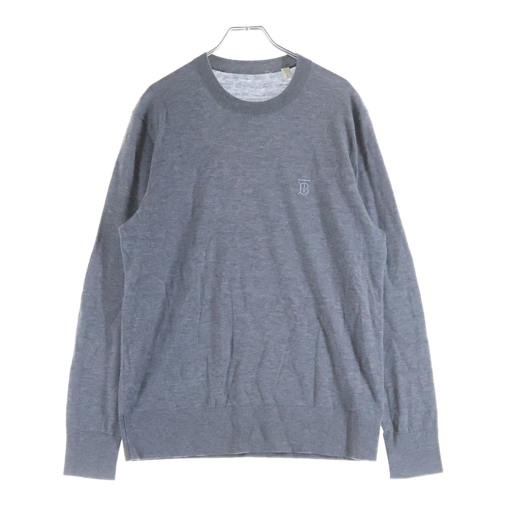 BURBERRY(バーバリー) ワンポイント カシミアニットセーター グレー 8013350