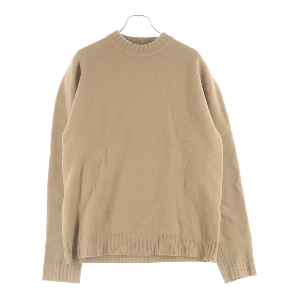 JIL SANDER(ジルサンダー) 22AW ウール クルーネックニットセーター キャメル J21GP0002
