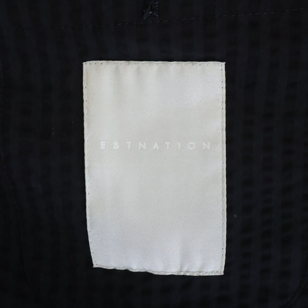 ESTNATION(エストネーション) シアサッカー テーラードジャケット ブラック