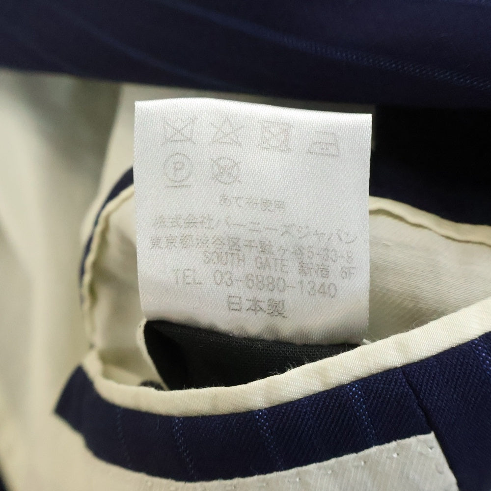 BARNEYS NEWYORK(バーニーズ ニューヨーク) Loro Piana ストライプ セットアップ スーツ テーラードジャケット スラックス ブルー