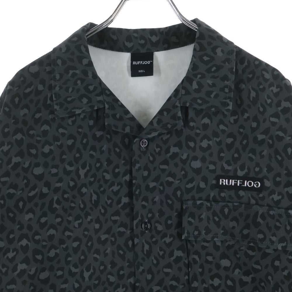 RUFFLOG(ラフロッグ) Stretch Leopard Shirt ストレッチ レオパードシャツ グレー
