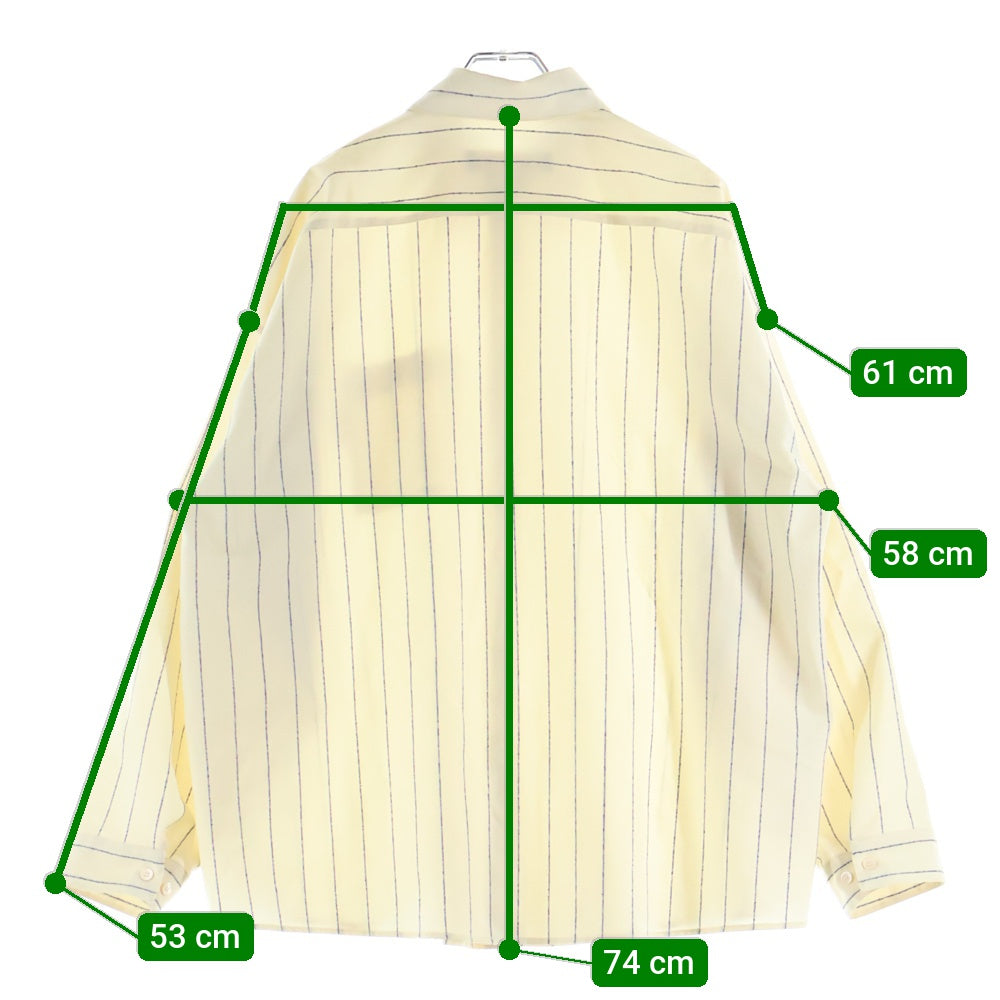 MARNI(マルニ) 22SS トロピカルウール長袖ストライプシャツ CUMU0061U0 TW839 ベージュ