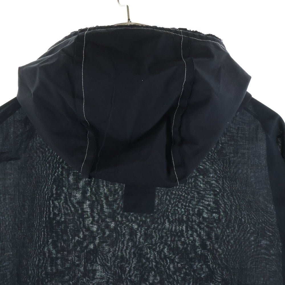 MARNI(マルニ) 裏地バンダナ切り替え ハーフジップ パーカー CUMU0210Q0 STZ003 ブラック