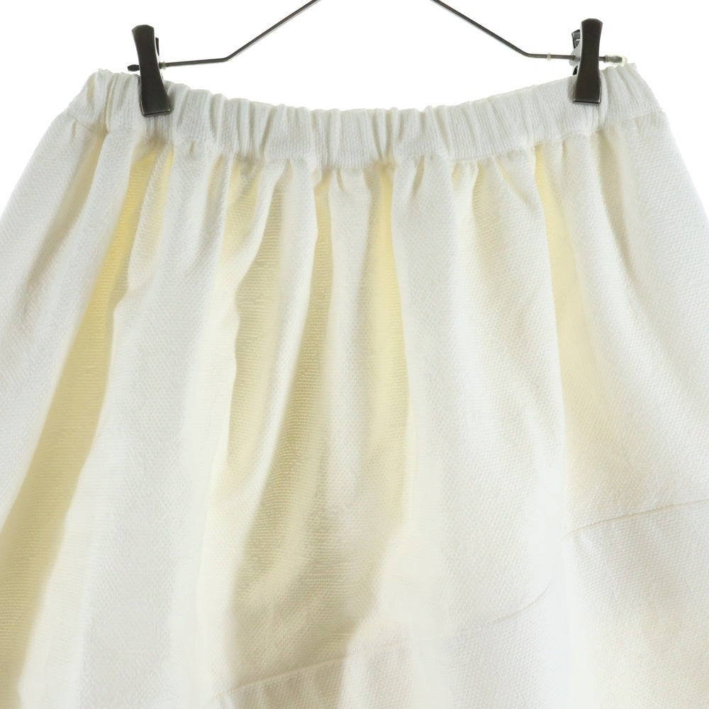 COMME des GARCONS(コムデギャルソン) 23SS AD2022 フラワー デザイン アシンメトリー ロング スカート レディース ホワイト GK-S003