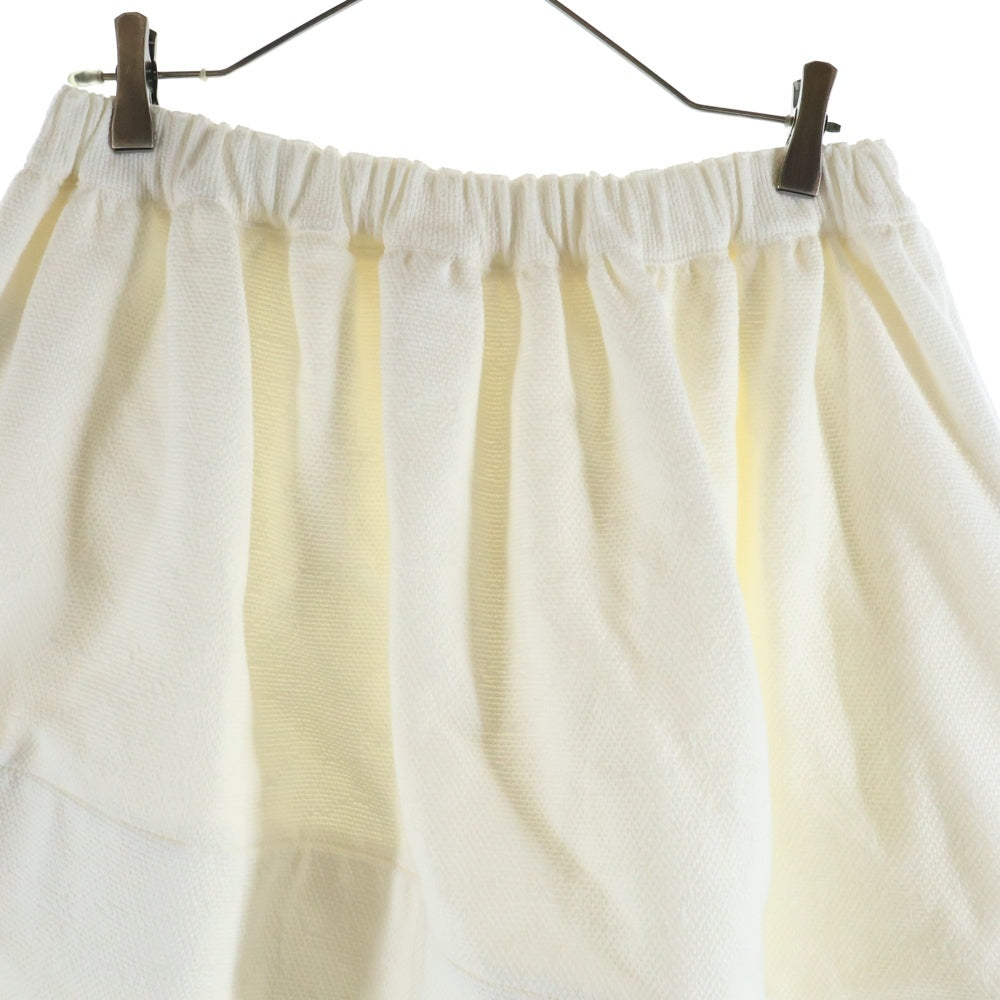 COMME des GARCONS(コムデギャルソン) 23SS AD2022 フラワー デザイン アシンメトリー ロング スカート レディース ホワイト GK-S003