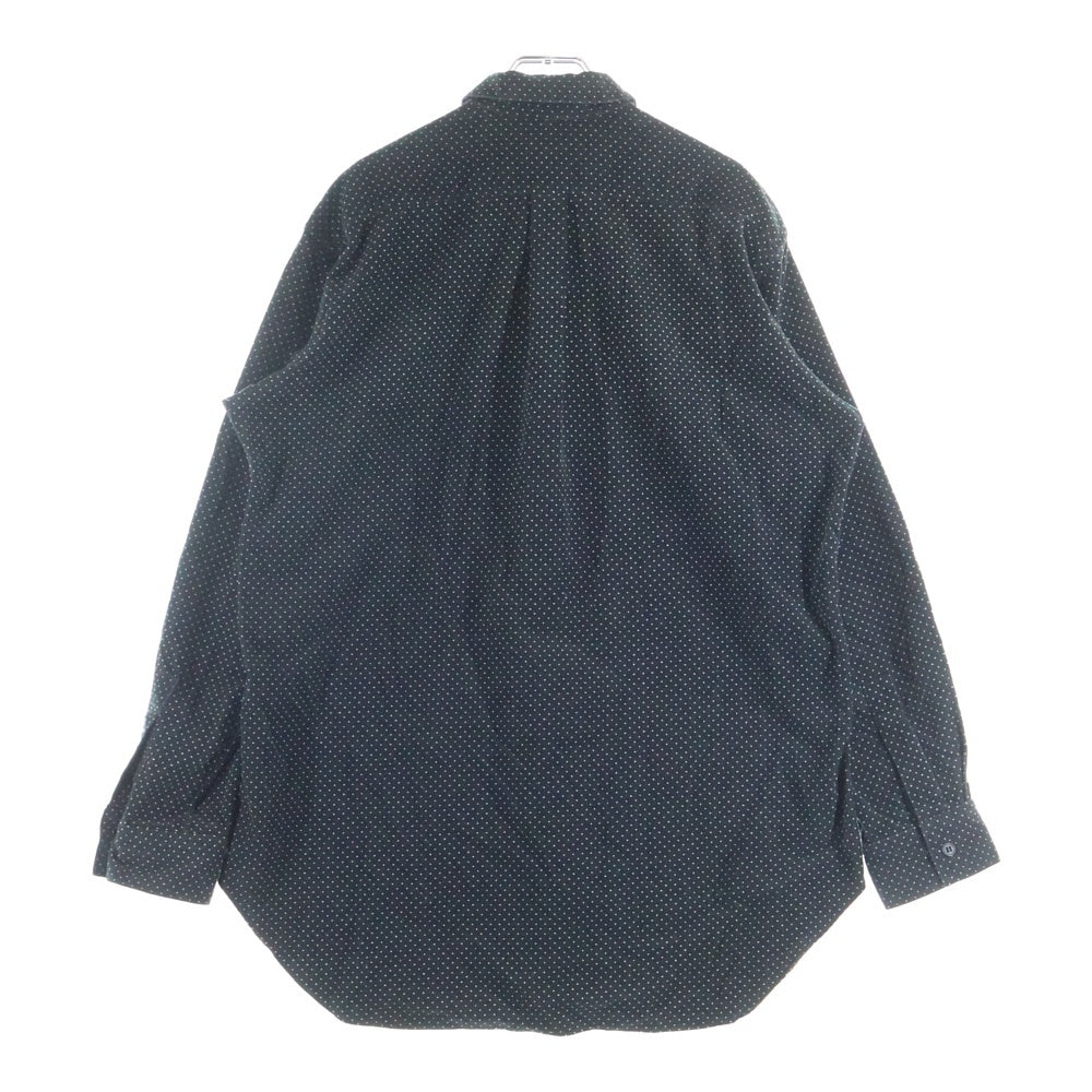 Y's for men(ワイズフォーメン) 90S 茶タグ ベルベット ポルカドット 長袖シャツ ブラック MW-B05-004