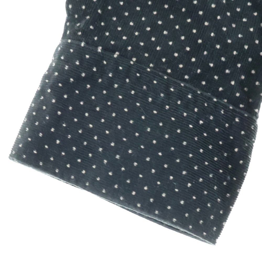 Y's for men(ワイズフォーメン) 90S 茶タグ ベルベット ポルカドット 長袖シャツ ブラック MW-B05-004