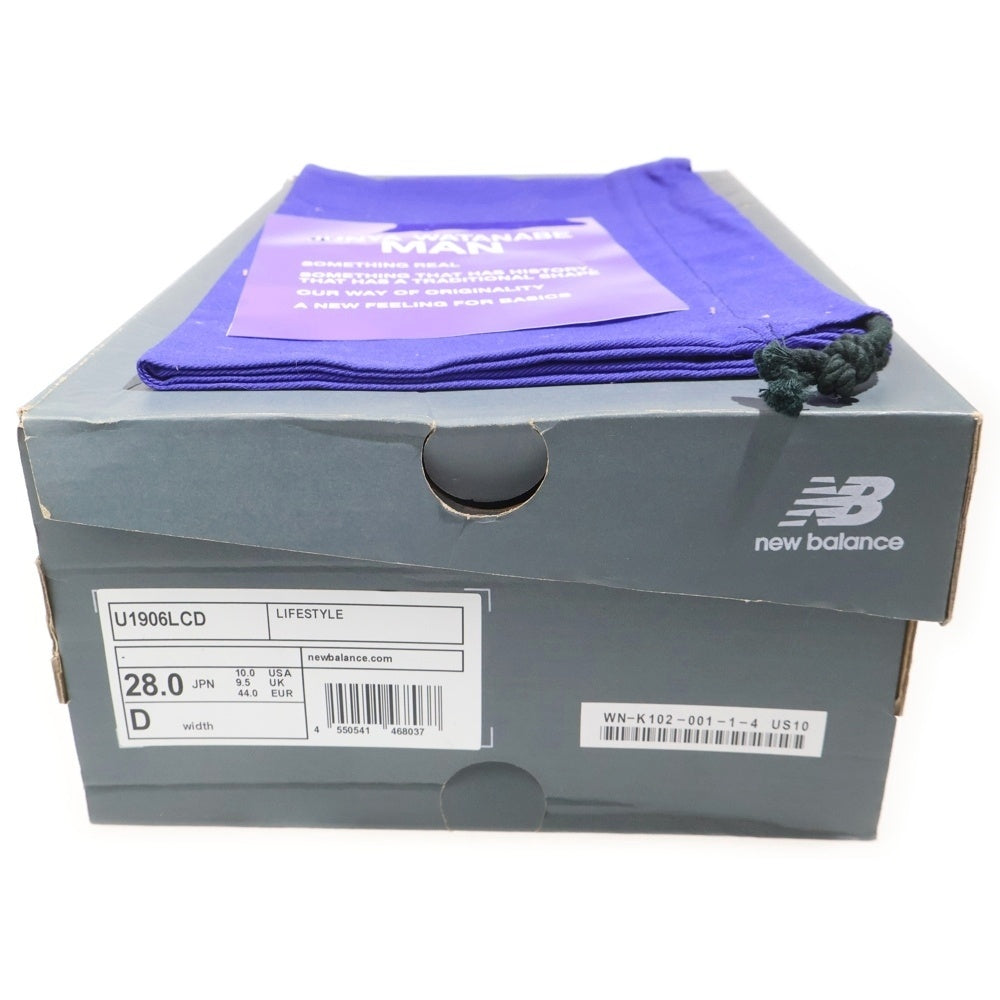 New Balance(ニューバランス) ×JUNYA WATANABE MAN U1906LCD ジュンヤワタナベマン レザーローカットスニーカー スリッポン ブラック US10/28cm