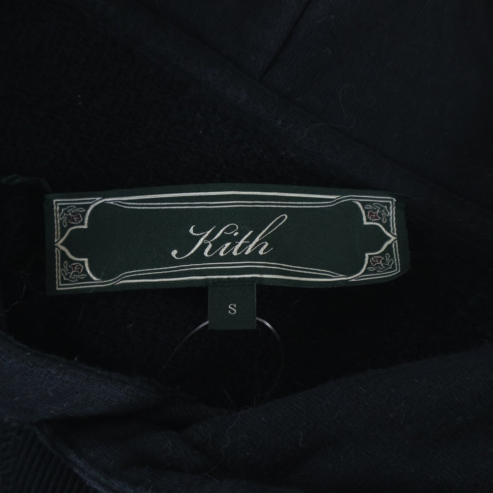 KITH(キス) ロゴパッチ プルオーバースウェットパーカー フーディー ブラック KHM031536