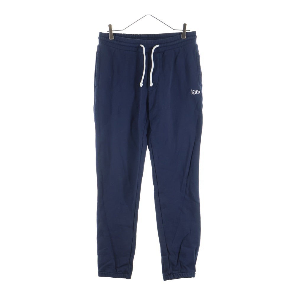 KITH(キス) 22AW WILLIAMS SERIF SWEATPANT ウィリアム セリフ スウェットジョガーパンツ ネイビー 22-030-060-0000-1-0
