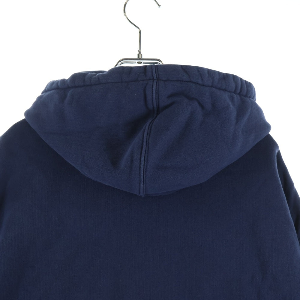 KITH(キス) ロゴ刺繍 プルオーバースウェットパーカー フーディー ネイビー KHM031898