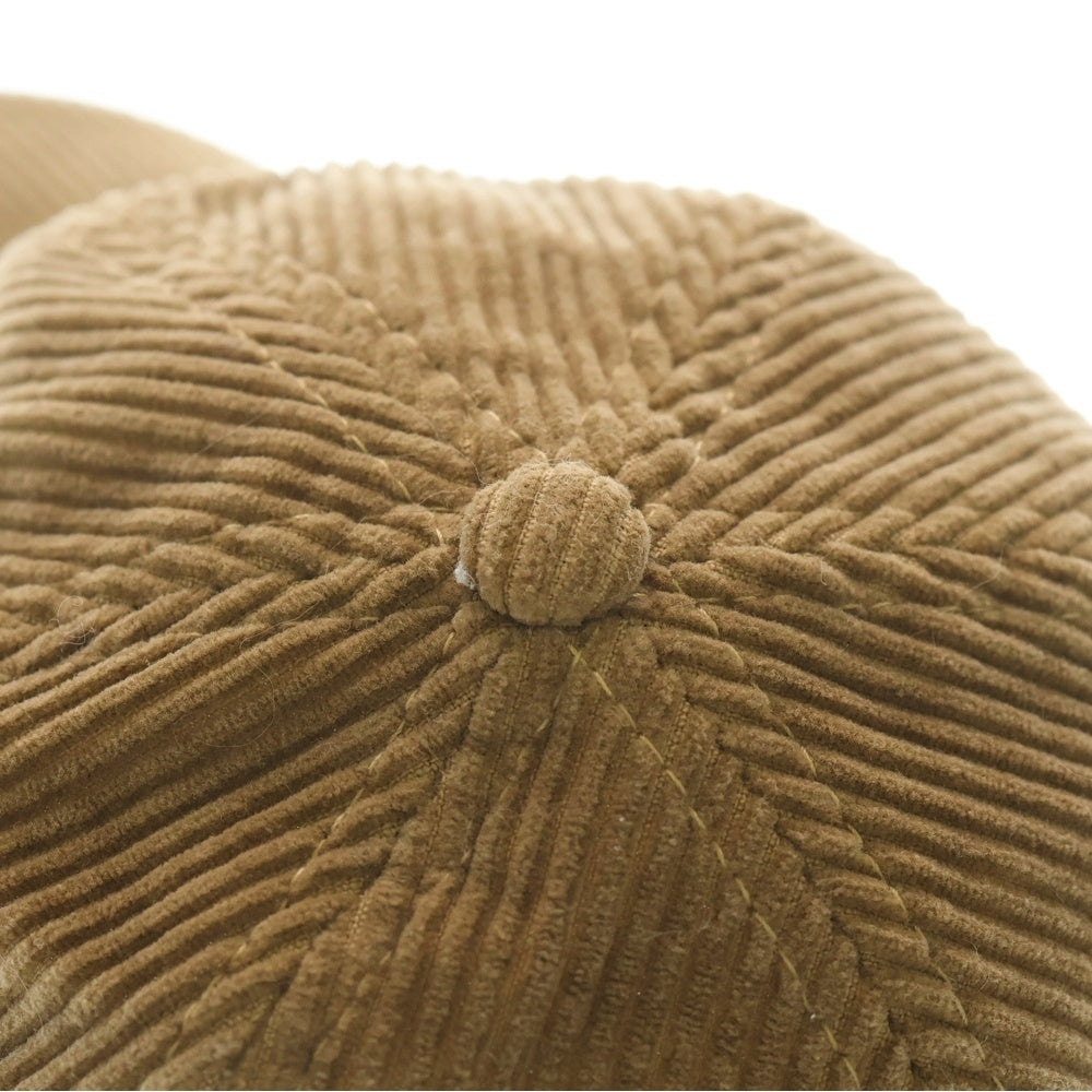 KITH(キス) フロント刺繍 コーデュロイ 6パネル ベースボールキャップ 帽子 ブラウン