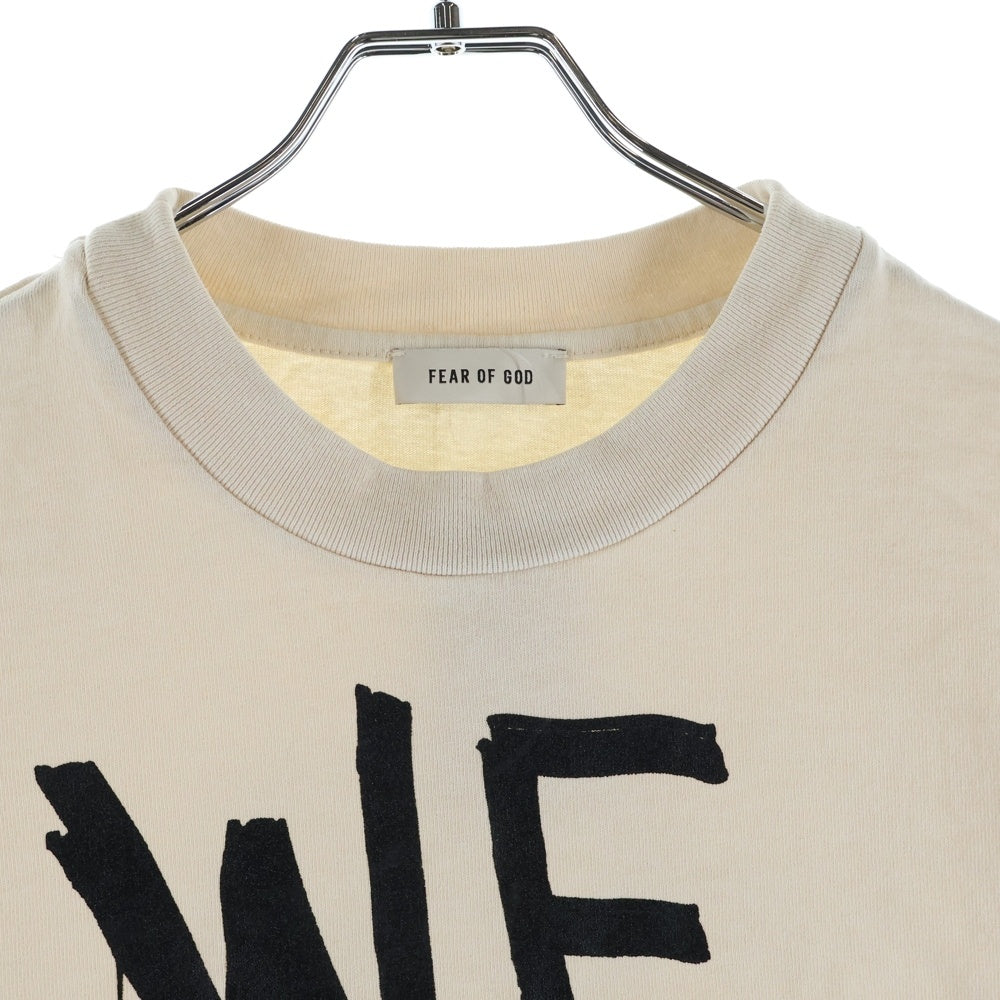 FEAR OF GOD(フィアオブゴッド) WE WON'T MOVE T-SHIRT ウィーウォントムーブ 両面スクリプトプリントTシャツ 半袖クルーネックカットソー ベージュ