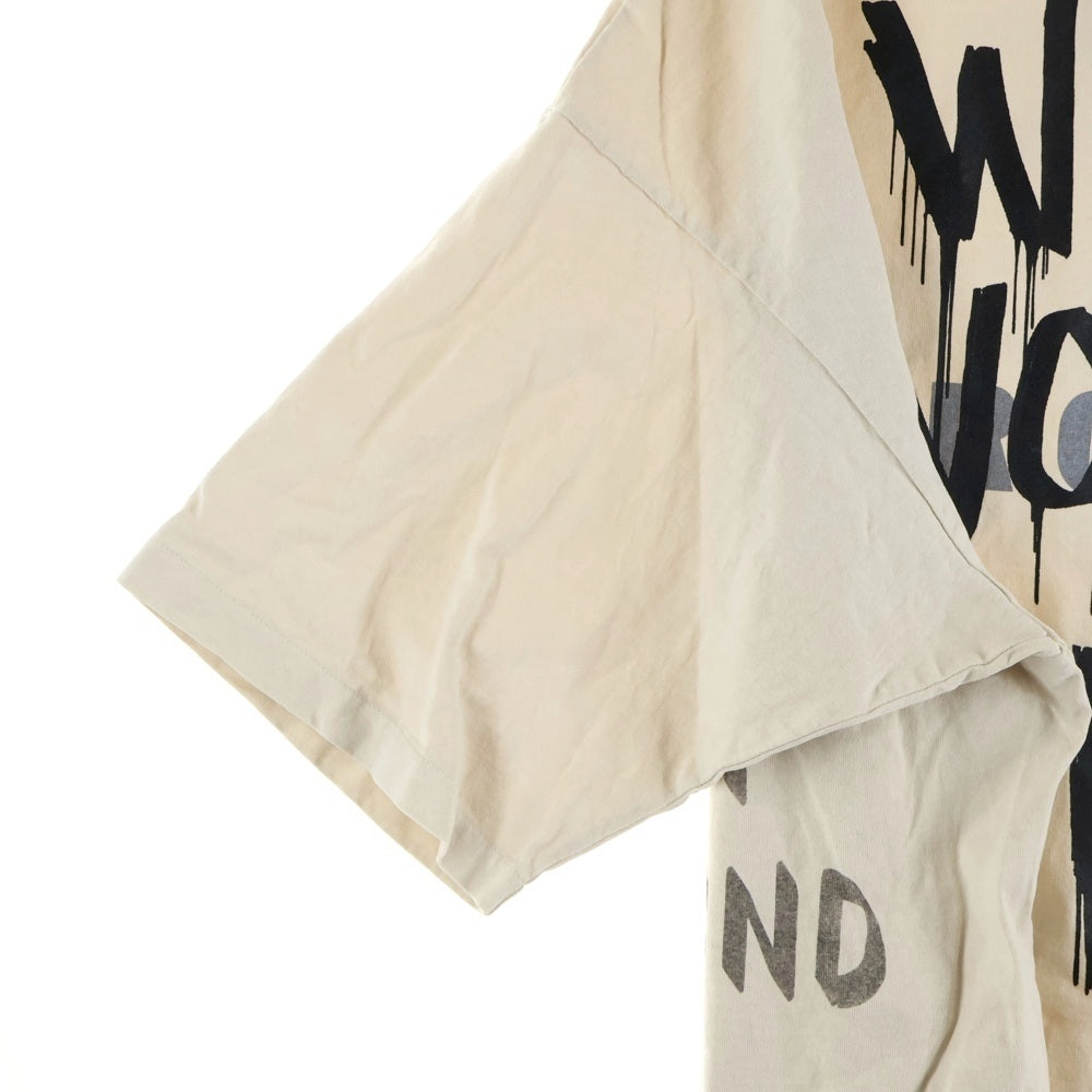 FEAR OF GOD(フィアオブゴッド) WE WON'T MOVE T-SHIRT ウィーウォントムーブ 両面スクリプトプリントTシャツ 半袖クルーネックカットソー ベージュ