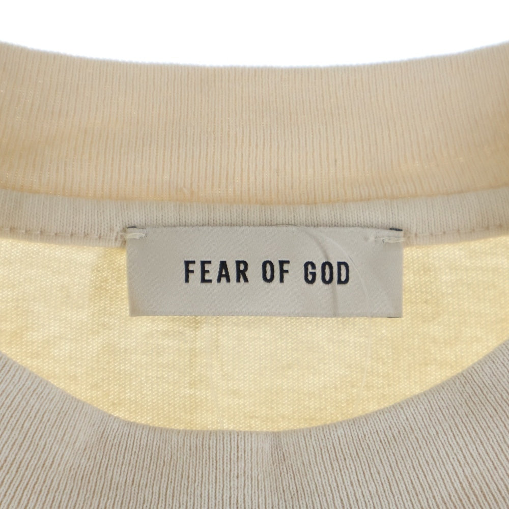 FEAR OF GOD(フィアオブゴッド) WE WON'T MOVE T-SHIRT ウィーウォントムーブ 両面スクリプトプリントTシャツ 半袖クルーネックカットソー ベージュ