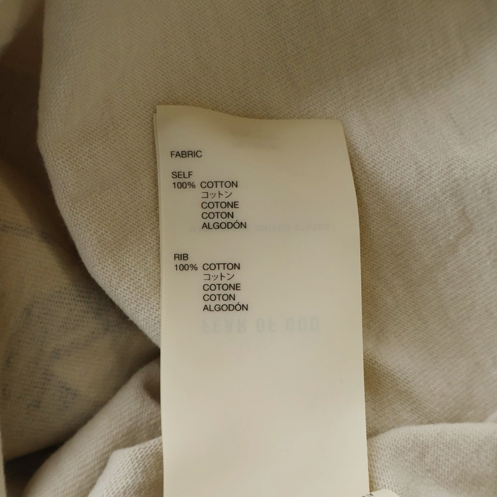 FEAR OF GOD(フィアオブゴッド) WE WON'T MOVE T-SHIRT ウィーウォントムーブ 両面スクリプトプリントTシャツ 半袖クルーネックカットソー ベージュ
