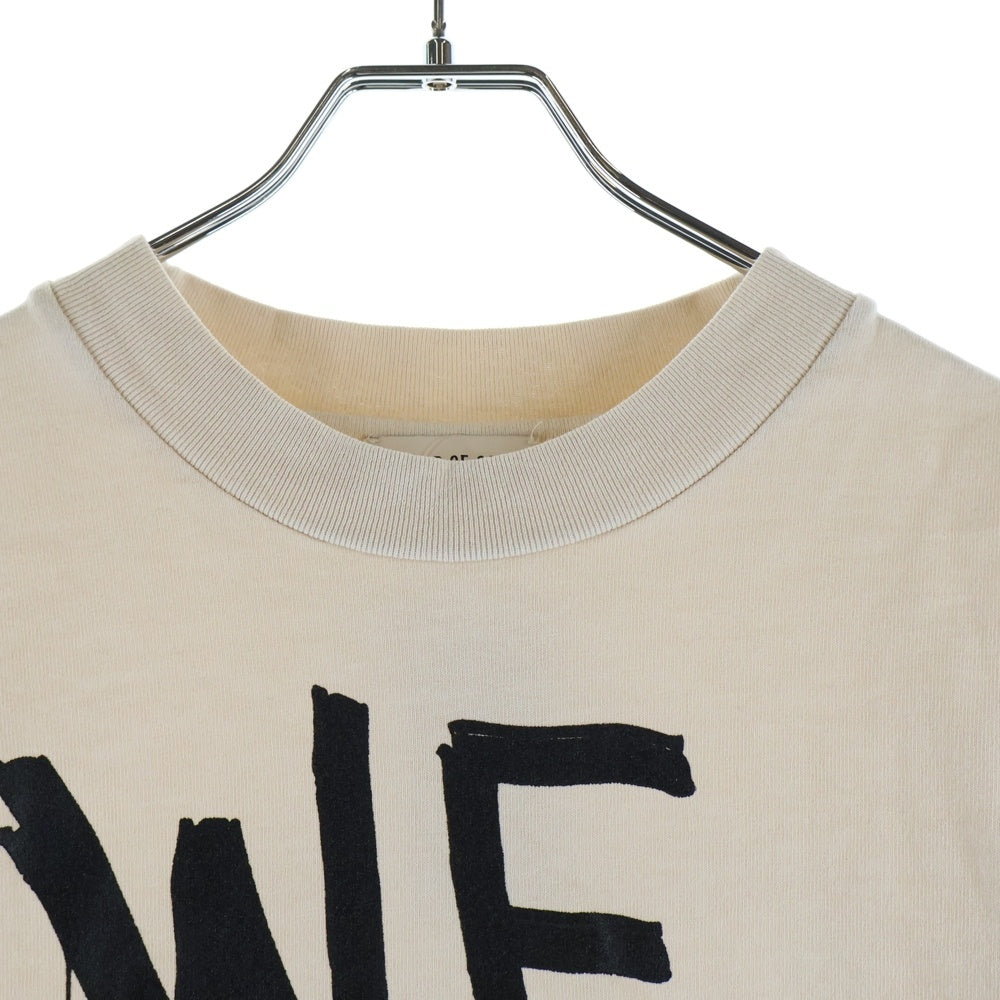 FEAR OF GOD(フィアオブゴッド) WE WON'T MOVE T-SHIRT ウィーウォントムーブ 両面スクリプトプリントTシャツ 半袖クルーネックカットソー ベージュ