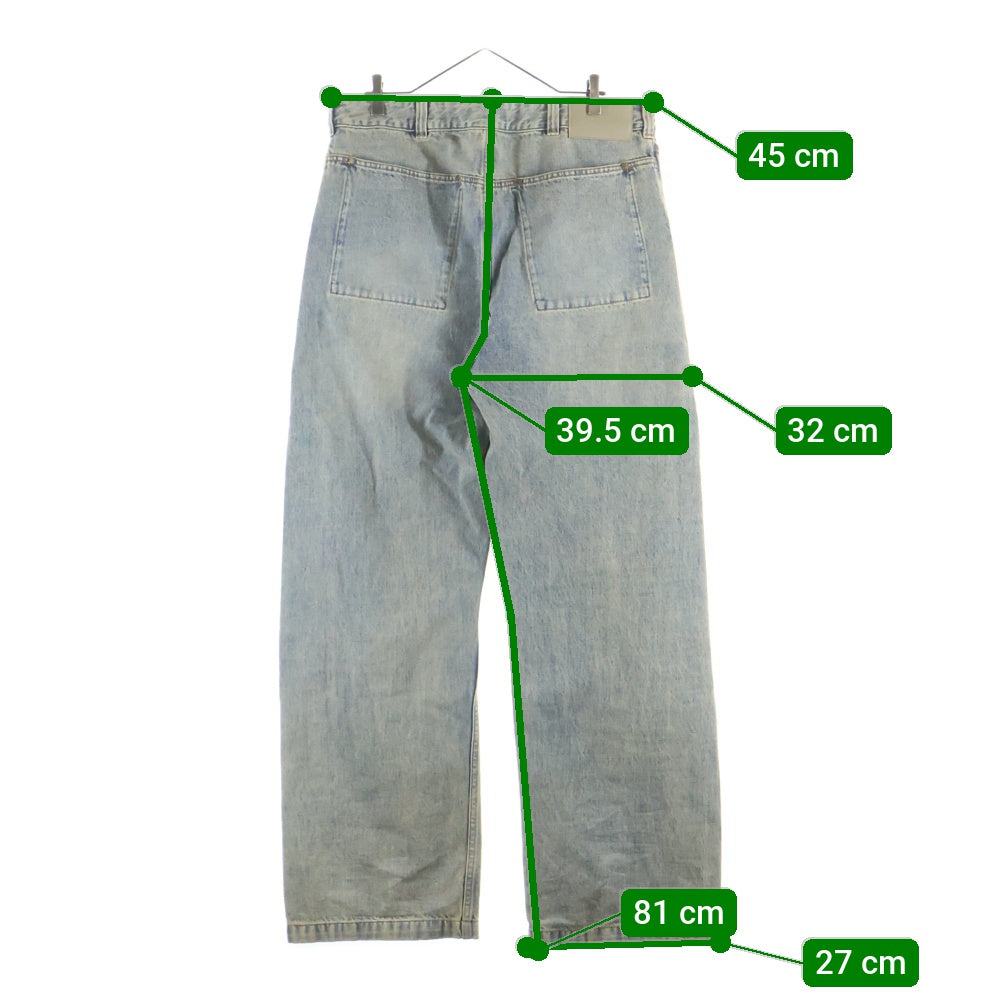 entire studios(エンタイア スタジオ) GEM JEANS SURFACE WAVE ヴィンテージ加工 ジップフライデニムパンツ インディゴ ES2431SW PO091