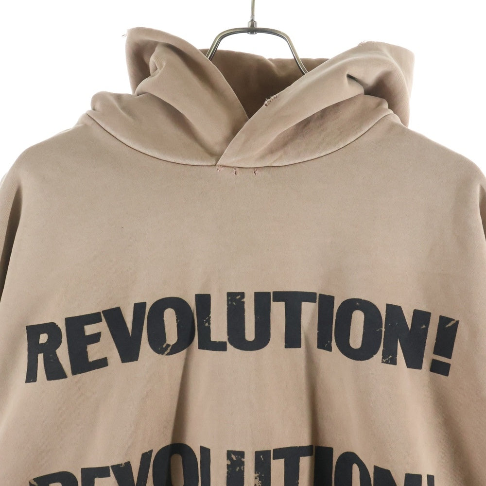 FEAR OF GOD(フィアオブゴッド) REVOLUTION HOODIE レボリューション 両面プリント プルオーバースウェットパーカー フーディー ブラウン