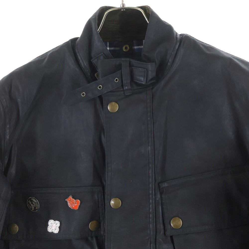 addict clothes(アディクトクローズ) ×Deus Ex Machina WAXED COTTON BMC JACKET ワックスドコットン モーターサイクルジャケット ライナーベスト付き ブラック