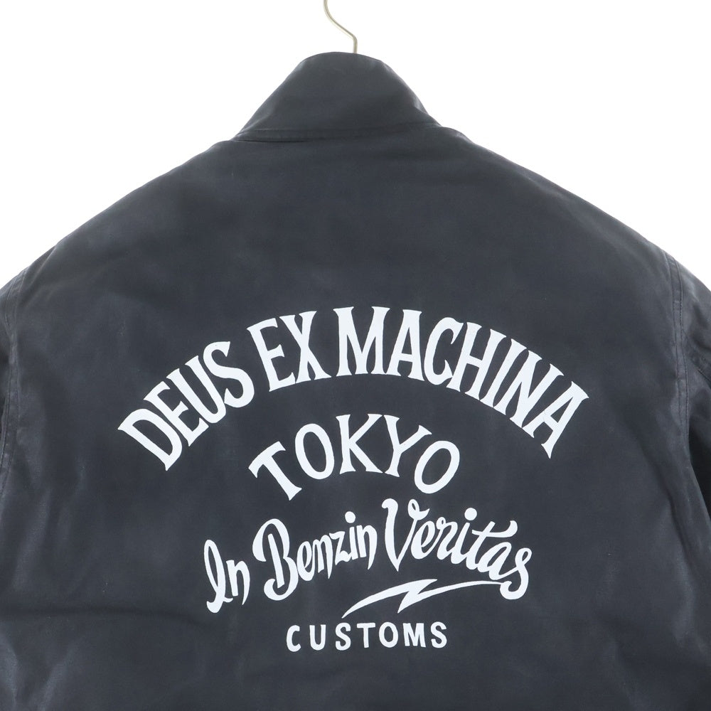 addict clothes(アディクトクローズ) ×Deus Ex Machina WAXED COTTON BMC JACKET ワックスドコットン モーターサイクルジャケット ライナーベスト付き ブラック