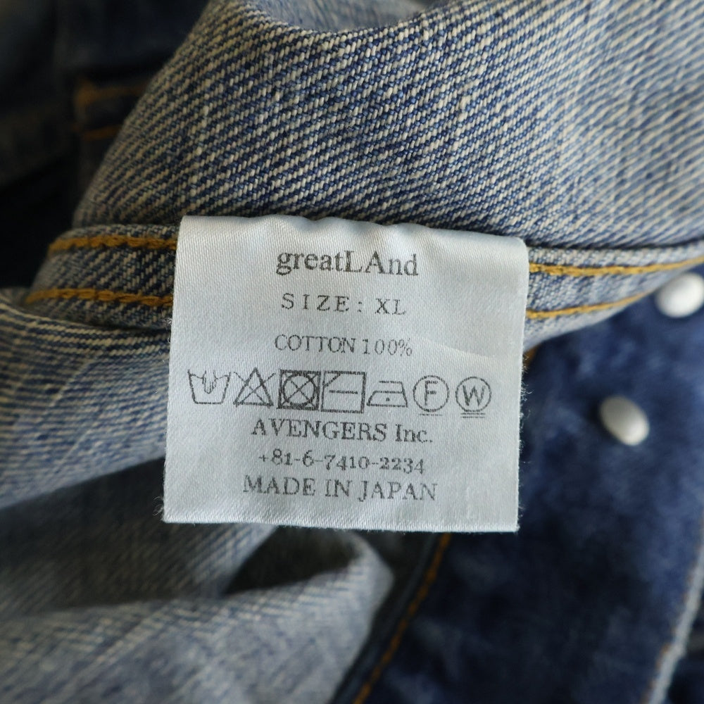 greatLand(グレイトランド) LOGAN 5YEARS JACKET デニムジャケット インディゴ