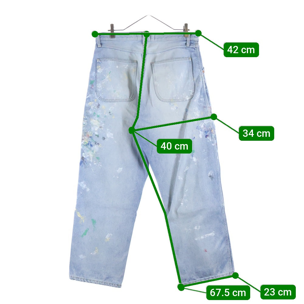 NO BRAND(ノーブランド) HERILL / ヘリル SPLASH PAINTER PANTS スプラッシュペインターパンツ デニム インディゴ 24-030-HL-8150-1