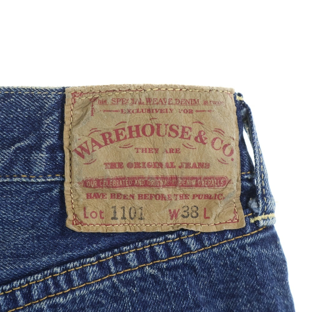 WAREHOUSE(ウェアハウス) 2ND-HAND Lot.1101<USED WASH> ストレートデニムパンツ インディゴ