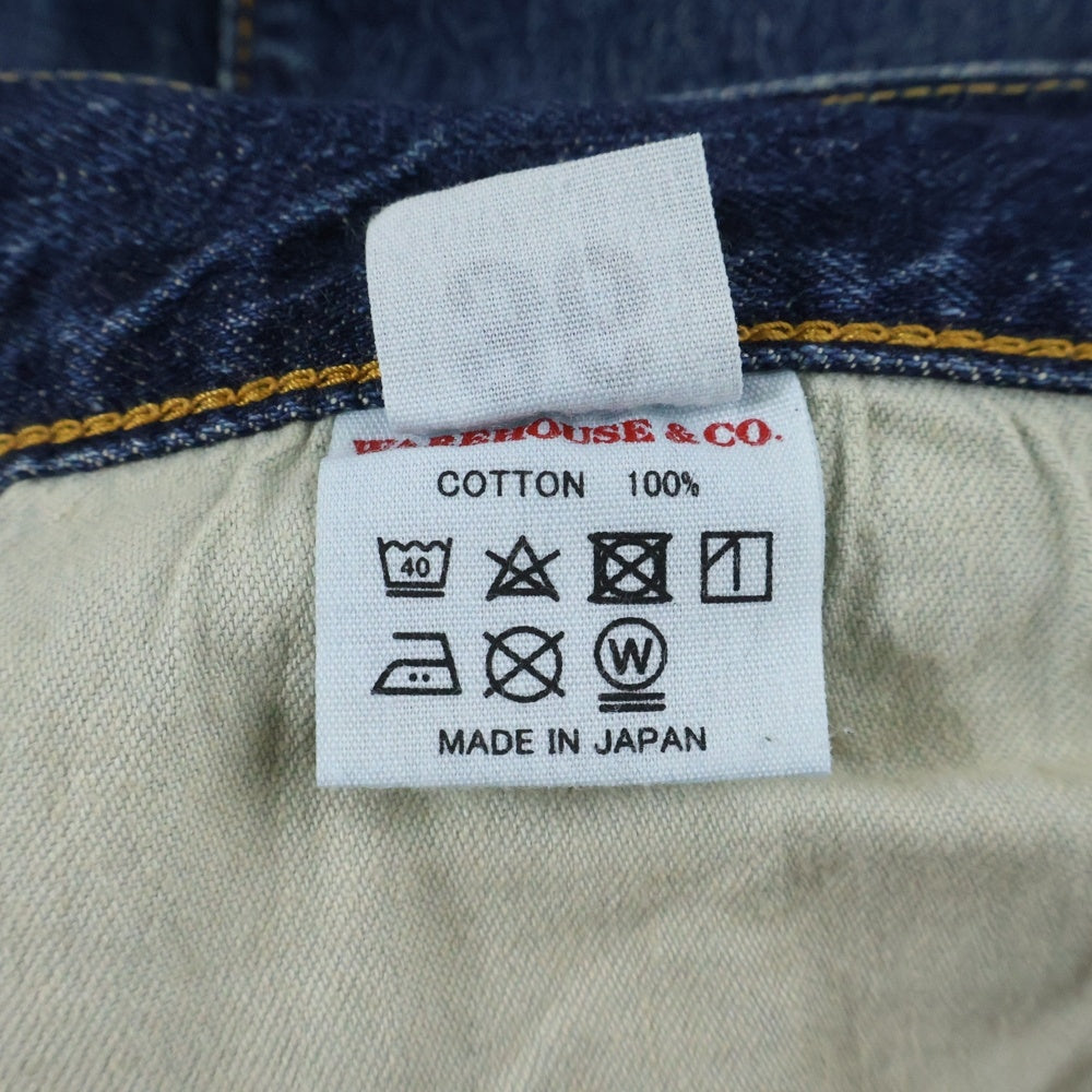 WAREHOUSE(ウェアハウス) 2ND-HAND Lot.1105<USED WASH> テーパードデニムパンツ インディゴ