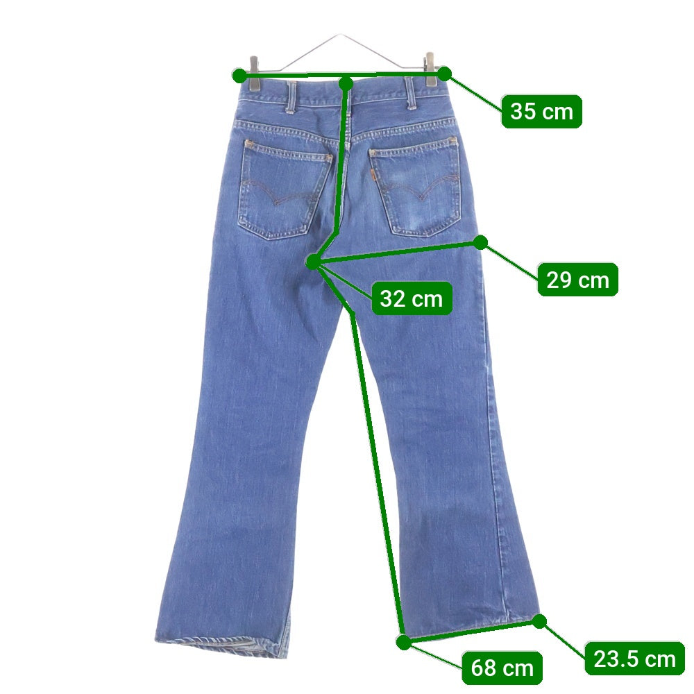 Levi's(リーバイス) 60‐70S VINTAGE 646 ベルボトム オレンジタブ ボタン裏1 BIG E TALON42 ジップフライ フレア デニムパンツ インディゴ