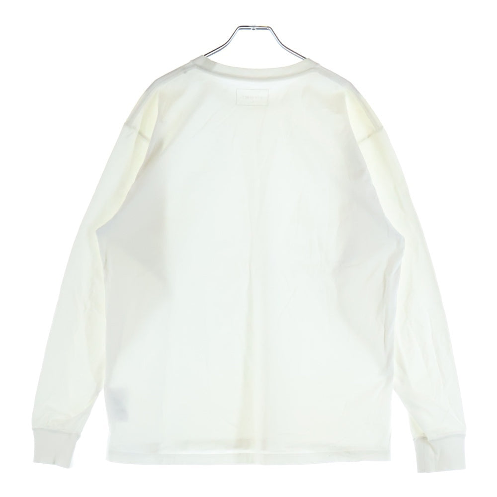 SOPHNET.(ソフネット) 24SS ESSENTIAL L/S TEE エッセンシャル クルーネック長袖Tシャツ カットソー ホワイト SOPH-240059
