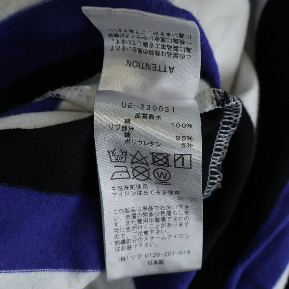 UNIFORM EXPERIMENT(ユニフォームエクスペリメント) 23SS BORDER L/S BAGGY TEE ボーダー バギー クルーネック長袖Tシャツ カットソー マルチカラー UE-230031