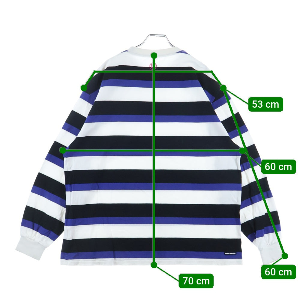 UNIFORM EXPERIMENT(ユニフォームエクスペリメント) 23SS BORDER L/S BAGGY TEE ボーダー バギー クルーネック長袖Tシャツ カットソー マルチカラー UE-230031