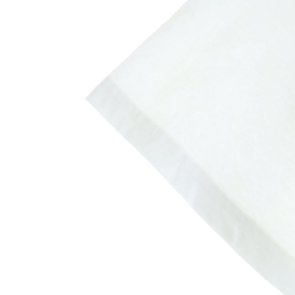 Mardi Mercredi(マルディメクルディ) フロントフラワーロゴプリント クルーネック 半袖Tシャツ カットソー ホワイト