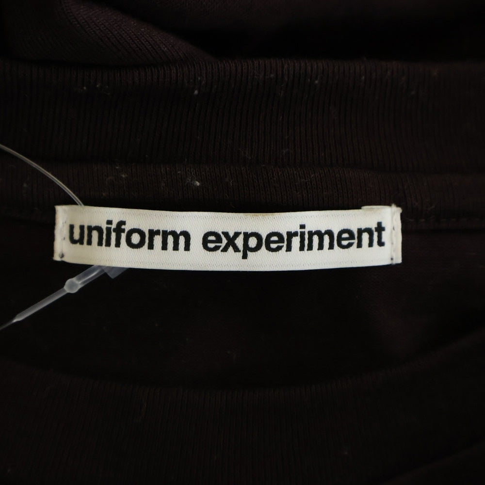 UNIFORM EXPERIMENT(ユニフォームエクスペリメント) 24AW LOOSE L/S TEE ルーズ クルーネック長袖Tシャツ カットソー バーガンディー UE-242022