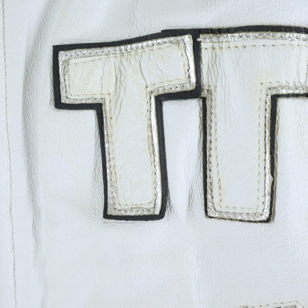 AMERICAN TOONS(アメリカントゥーンズ) ベティーブープ パッチワーク レザージャケット ホワイト