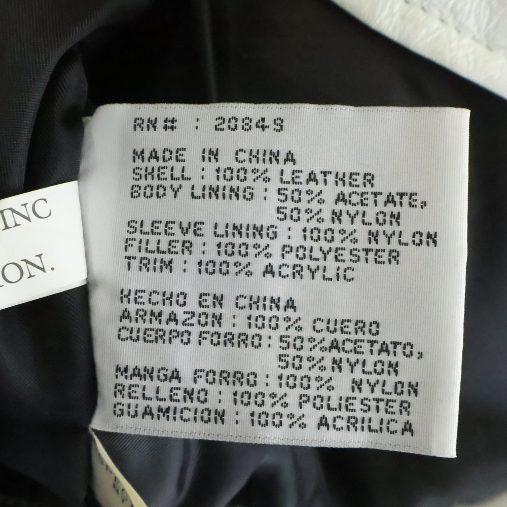 AMERICAN TOONS(アメリカントゥーンズ) ベティーブープ パッチワーク レザージャケット ホワイト