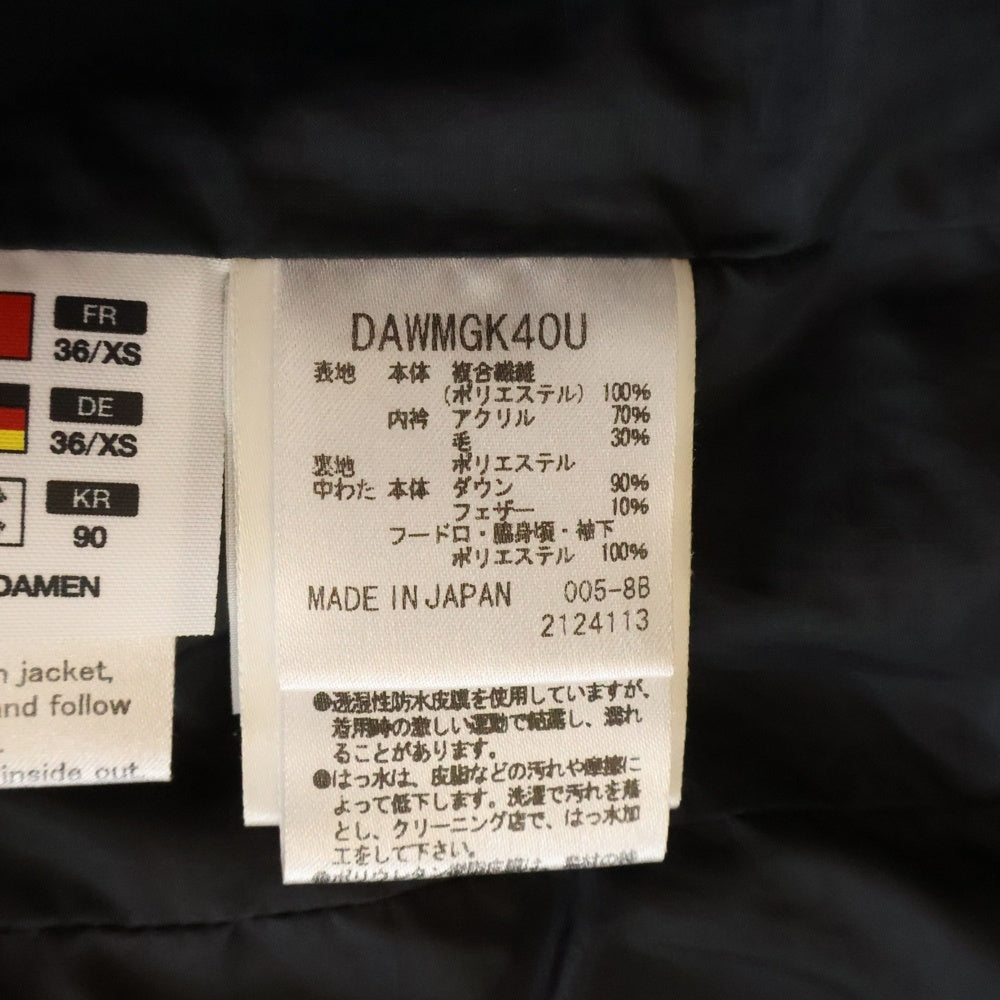 DESCENTE(デサント) MIZUSAWA DOWN JACKET Mountaineer マウンテニア 水沢ダウン ジップアップジャケット ブラック レディース DAWMGK40U