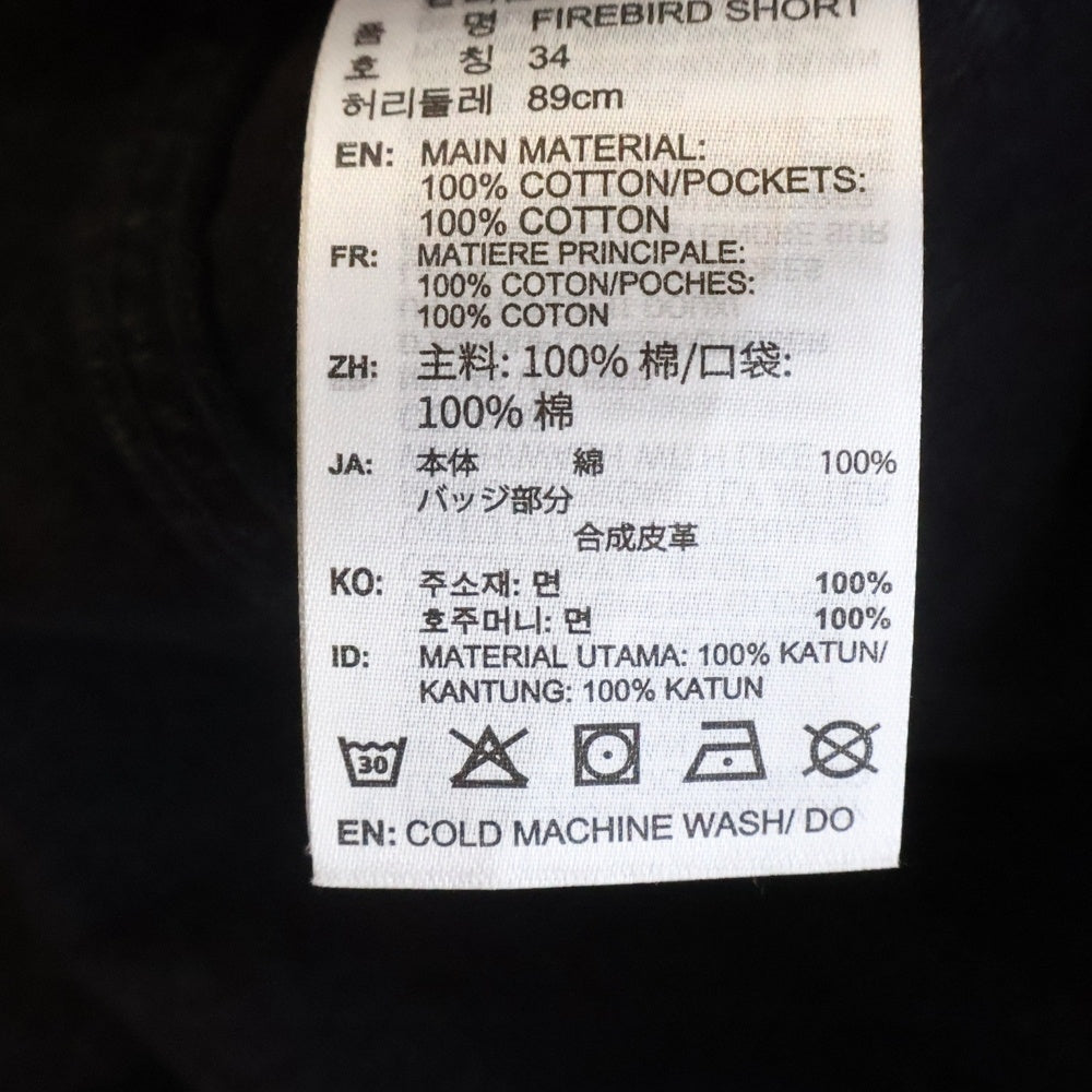 adidas(アディダス) DENIM FBIRD SHORTS ファイアーバード デニムショーツ ハーフパンツ ブラック JC6719