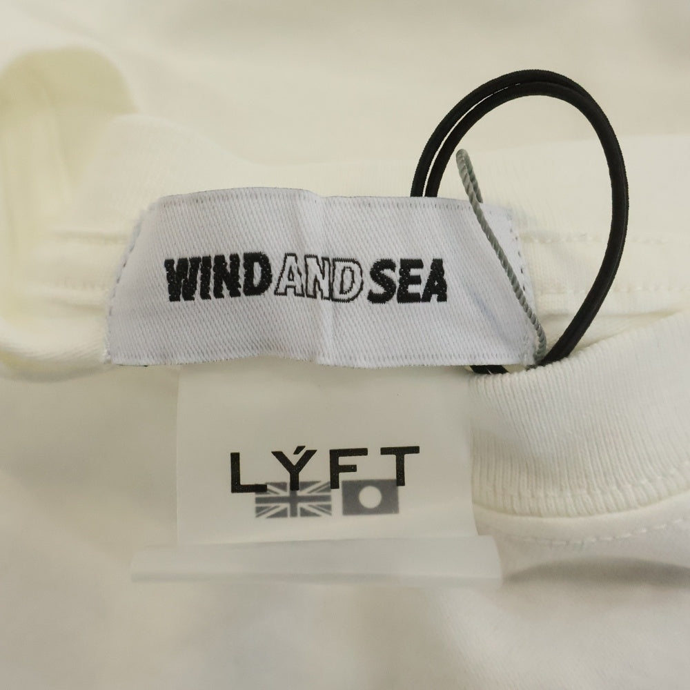 WIND AND SEA(ウィンダンシー) ×LYFT STRETCH TEE リフト ストレッチ 半袖カットソーTシャツ ホワイト WDS-C-LYFT-23-Q4-06