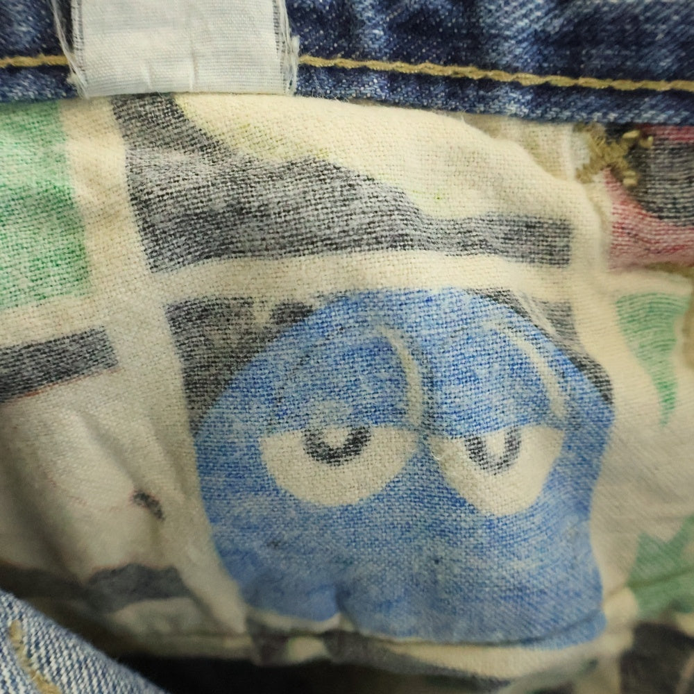 TENDERLOIN(テンダーロイン) T-RIDERS DENIM PANTS ライダース 裏地総柄 ストレートデニムパンツ インディゴ